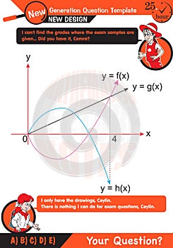 Math, Vector mathematical function graph, functions question template